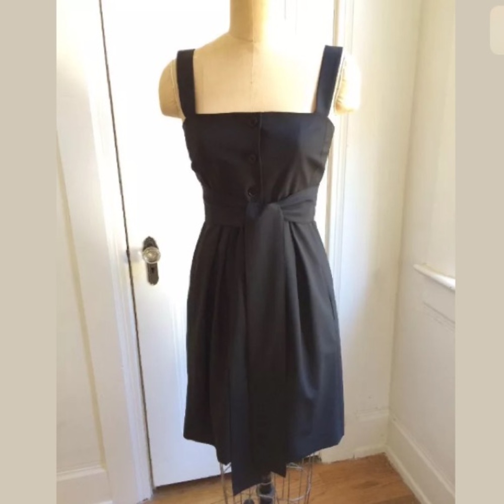 Theory Black‎ Dress Wool Sz 2